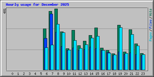 Hourly usage for December 2025
